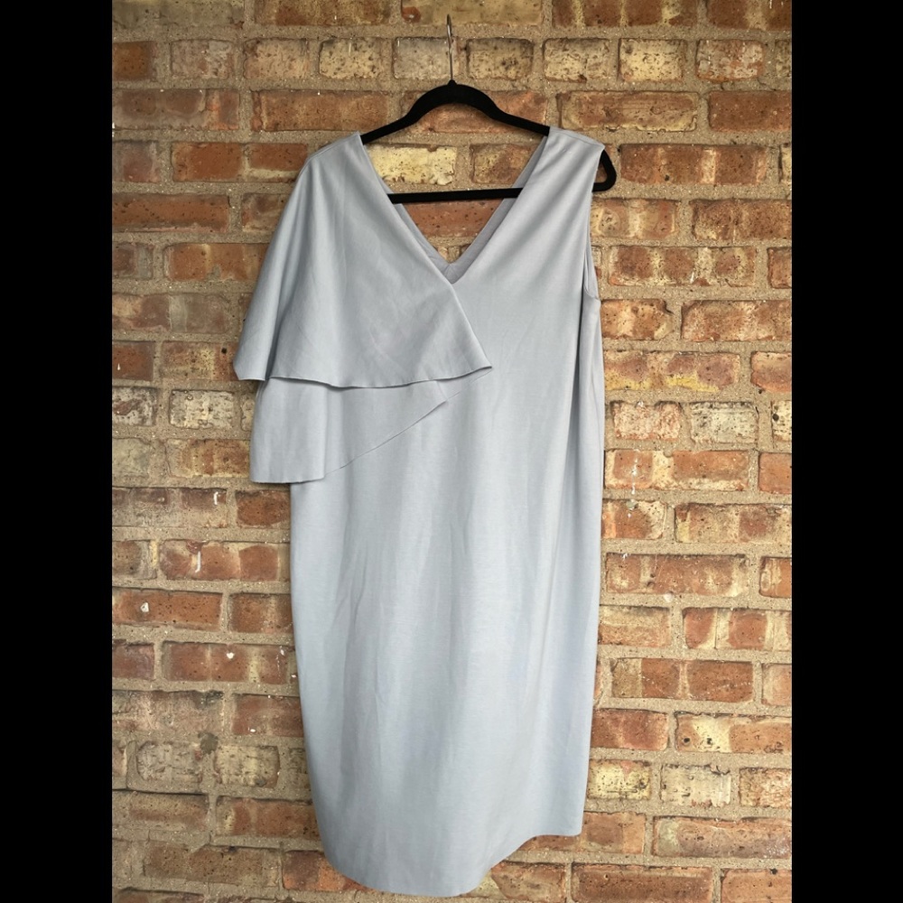 COS Waterfall Shoulder Pleat Dress🖤